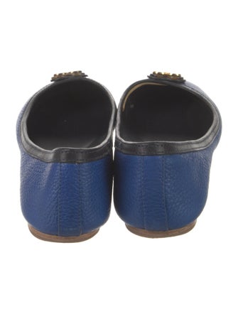 Tory Burch Leather Cutout Accent Ballet Flats
