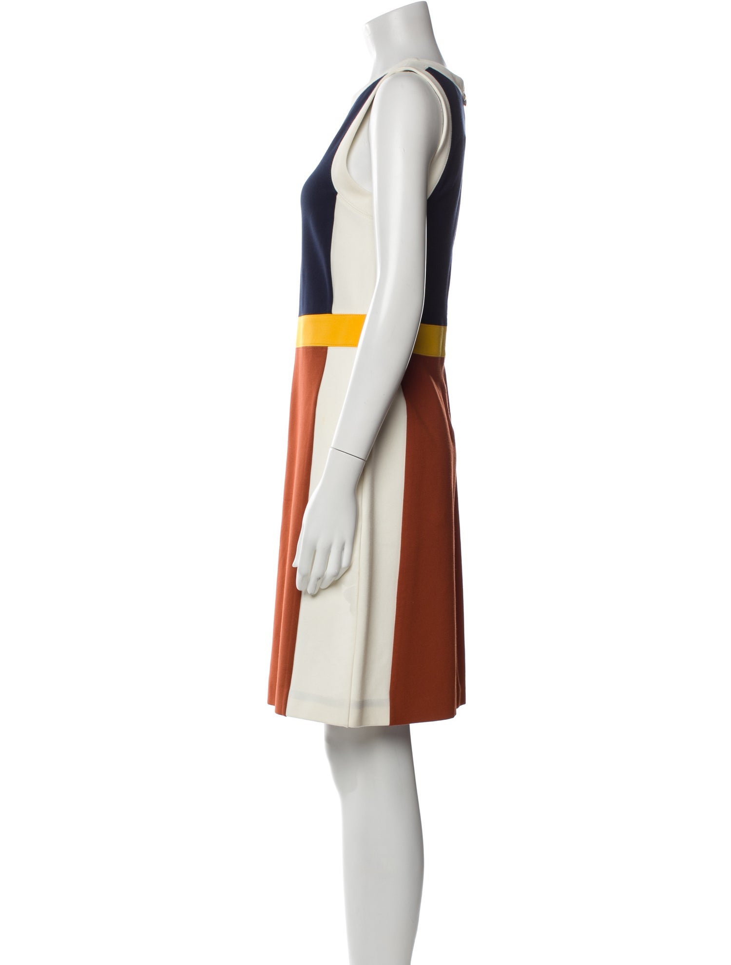 Tory Burch Colorblock Pattern Knee-Length Dress