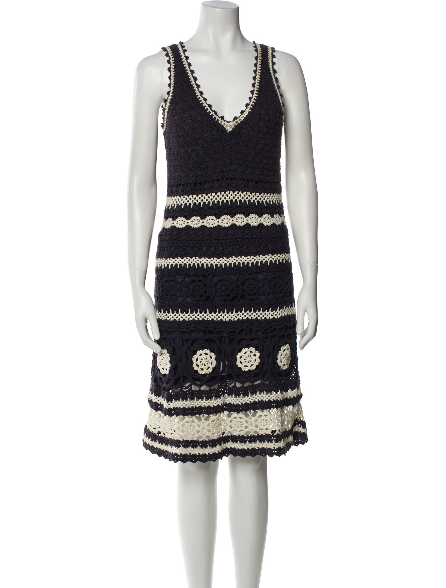 Tory Burch Striped Knee-Length Dress