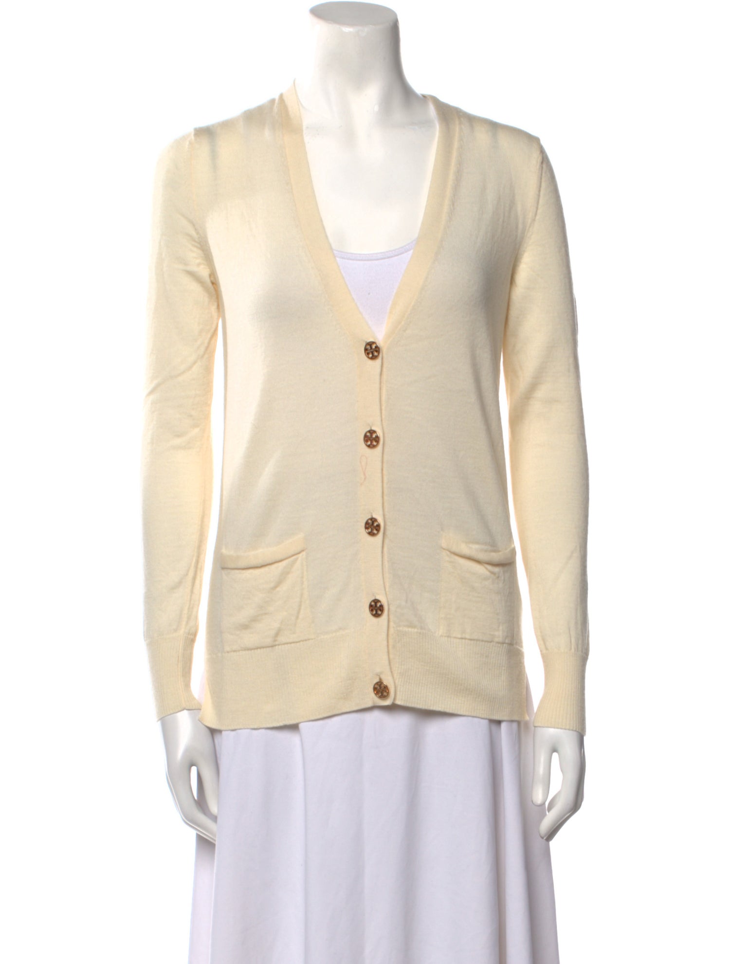 Tory Burch Merino Wool V-Neck Sweater