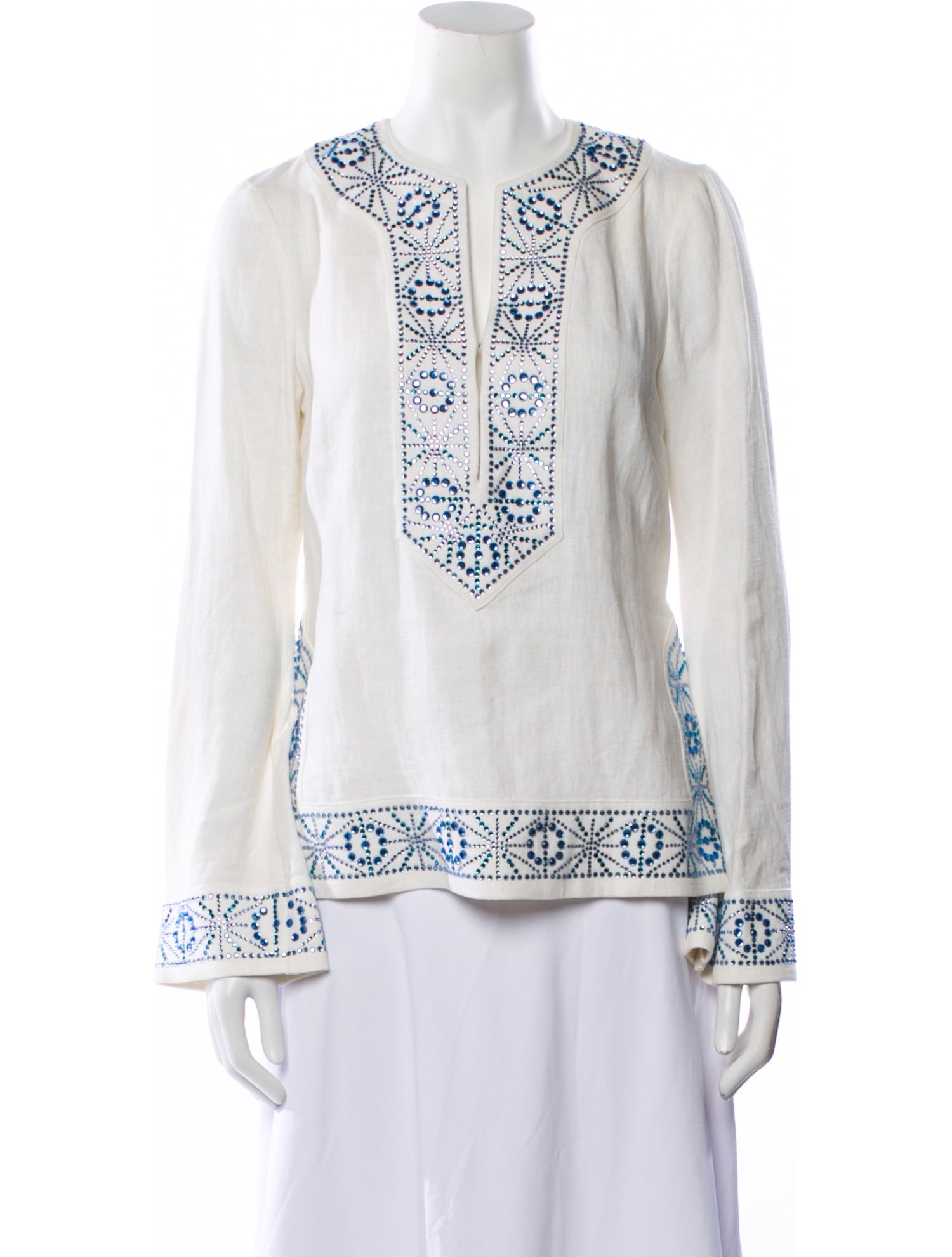 Tory Burch Linen Printed Tunic