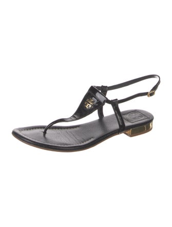 Tory Burch Leather T-Strap Sandals