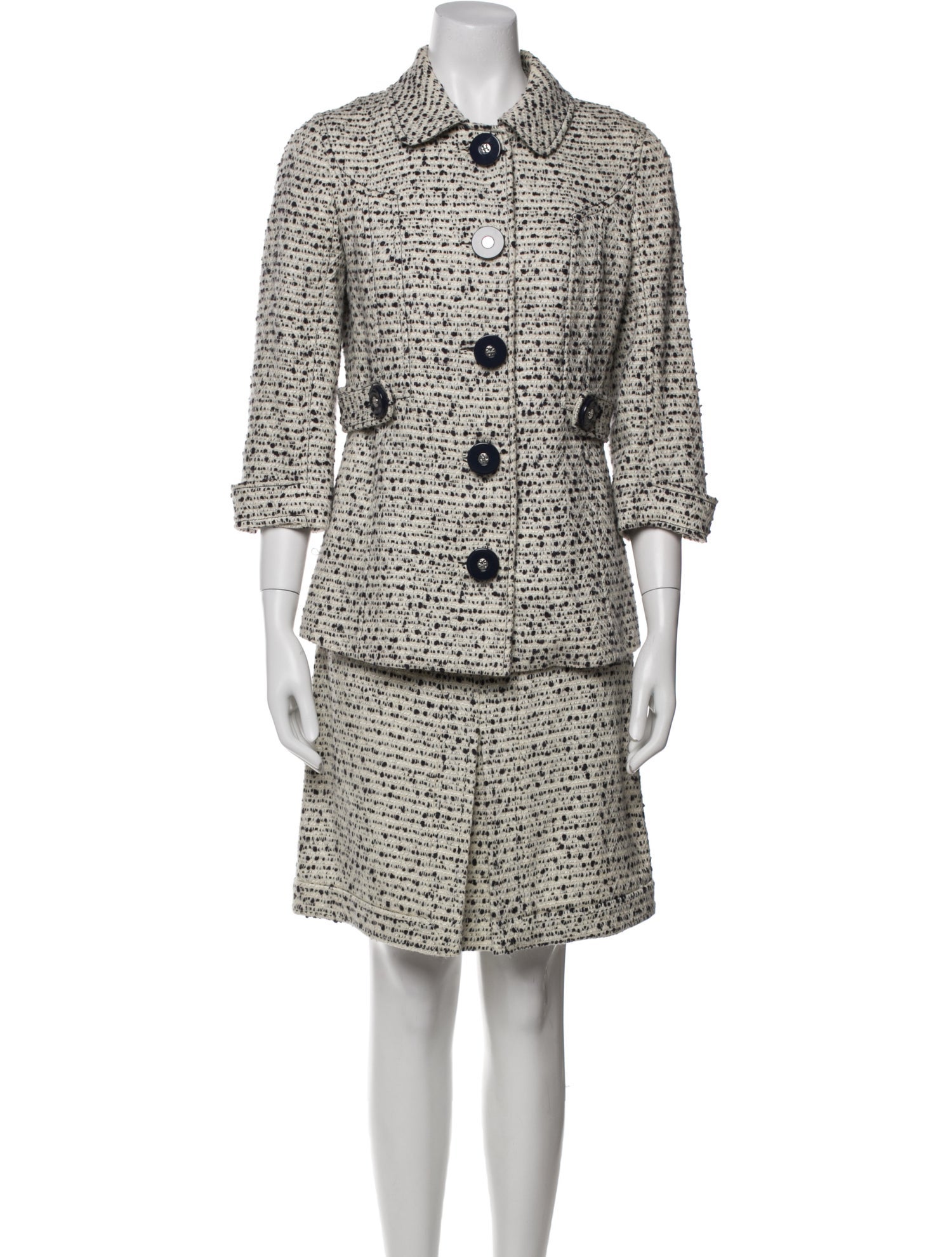 Tory Burch Tweed Pattern Skirt Suit