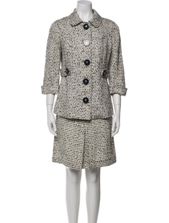 Tory Burch Tweed Pattern Skirt Suit
