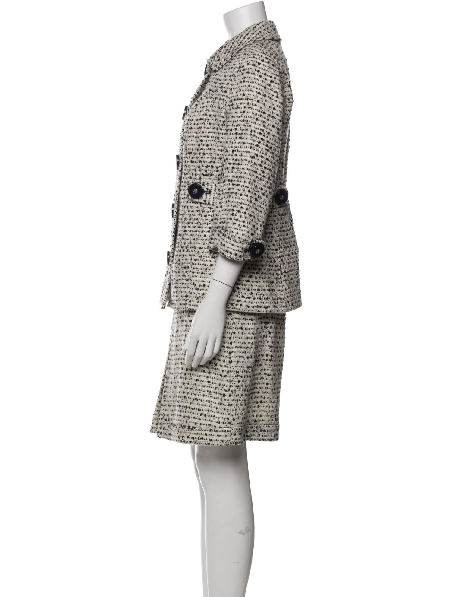 Tory Burch Tweed Pattern Skirt Suit