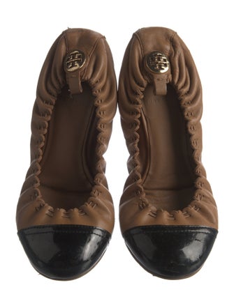 Tory Burch Leather Printed Ballet Flats