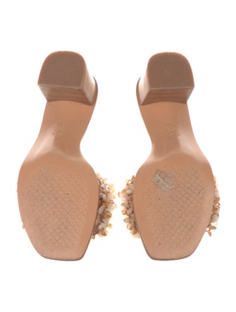 Tory Burch Leather Beaded Accents Slides