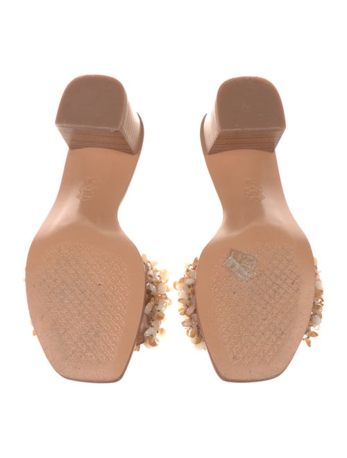 Tory Burch Leather Beaded Accents Slides
