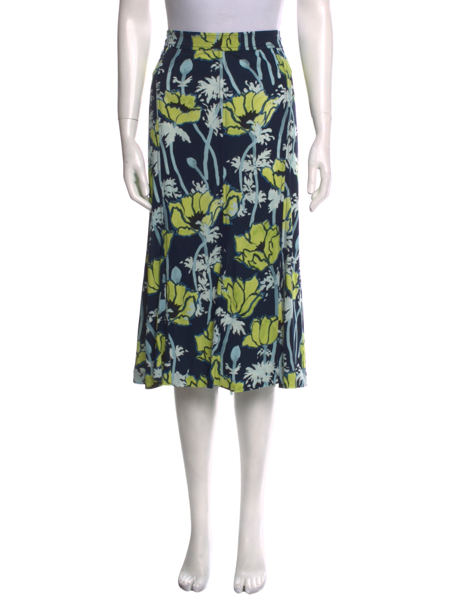 Tory Burch Floral Print Knee-Length Skirt
