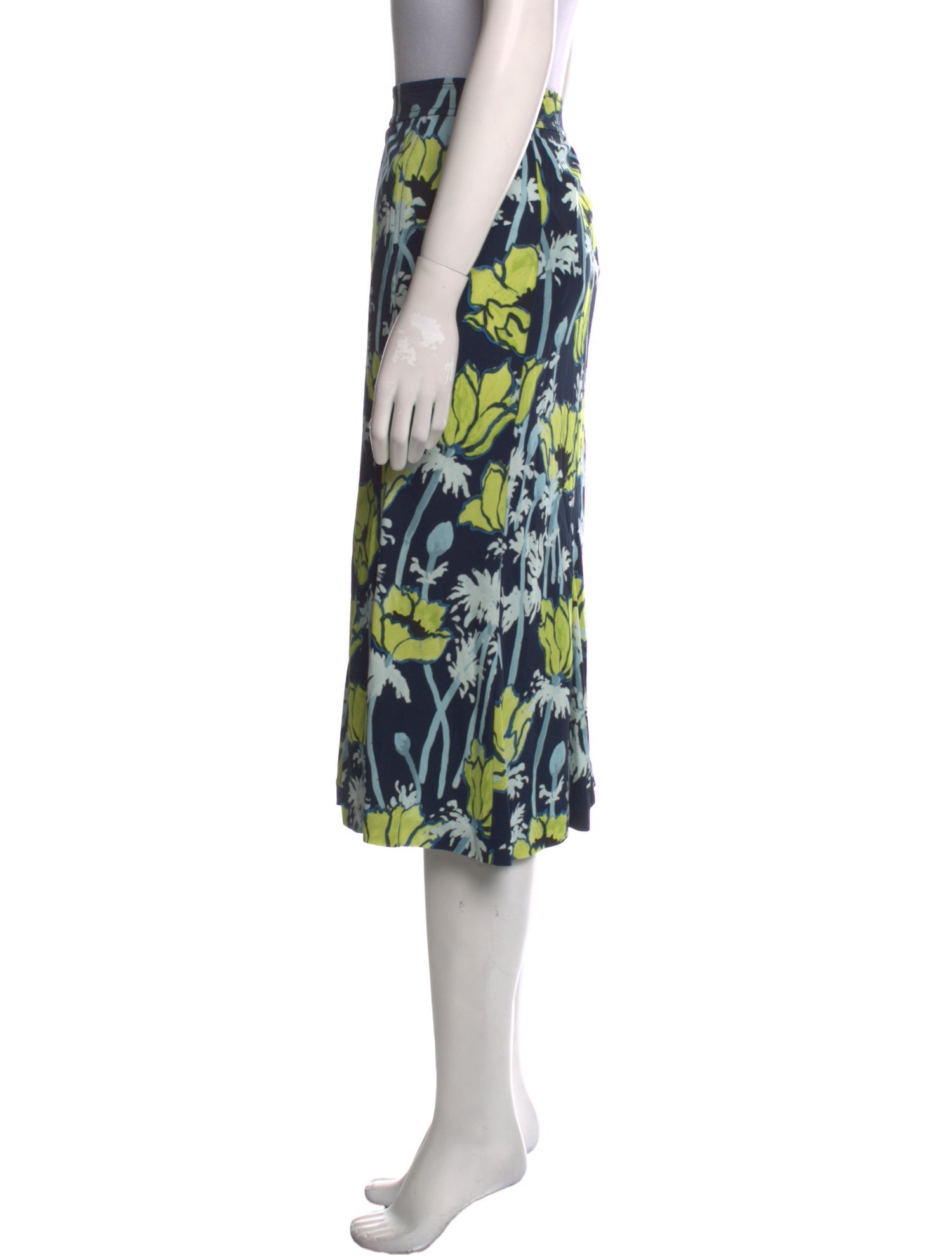 Tory Burch Floral Print Knee-Length Skirt