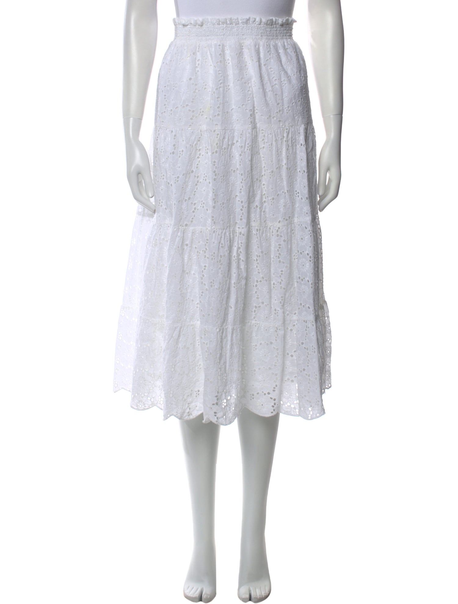 Tory Burch Lace Pattern Midi Length Skirt