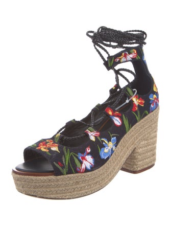 Tory Burch Canvas Floral Print Espadrilles