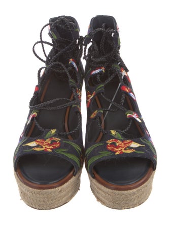 Tory Burch Canvas Floral Print Espadrilles