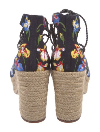 Tory Burch Canvas Floral Print Espadrilles
