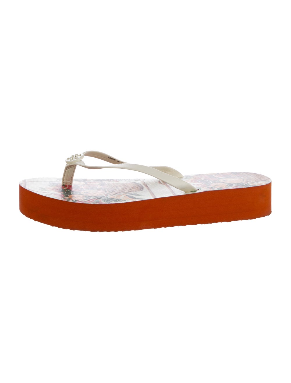 Tory Burch Rubber Slides Orange Platform - image 1