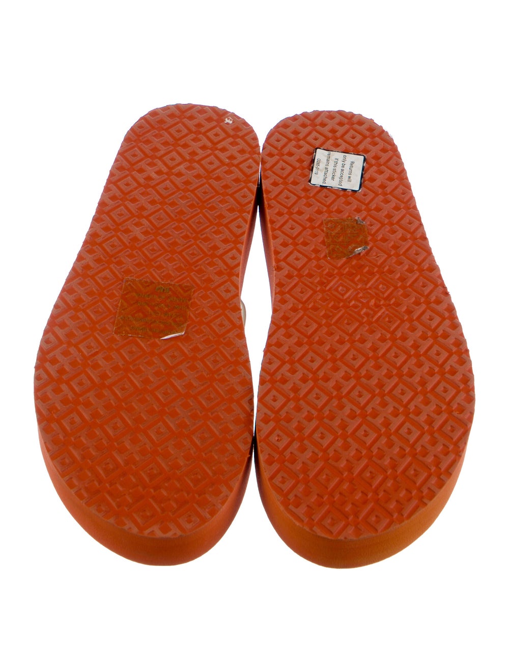 Tory Burch Rubber Slides Orange Platform - image 5