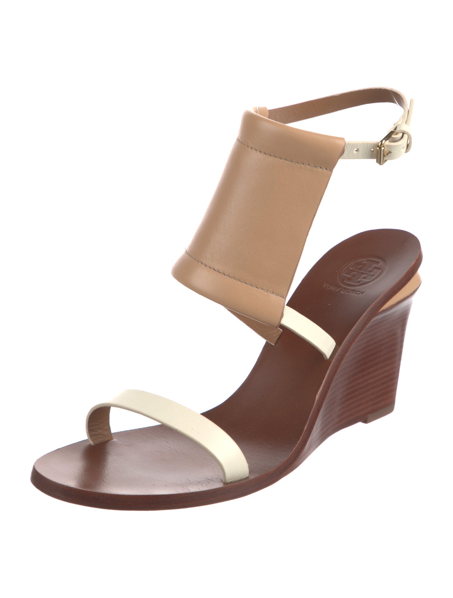 Tory Burch Leather T-Strap Sandals