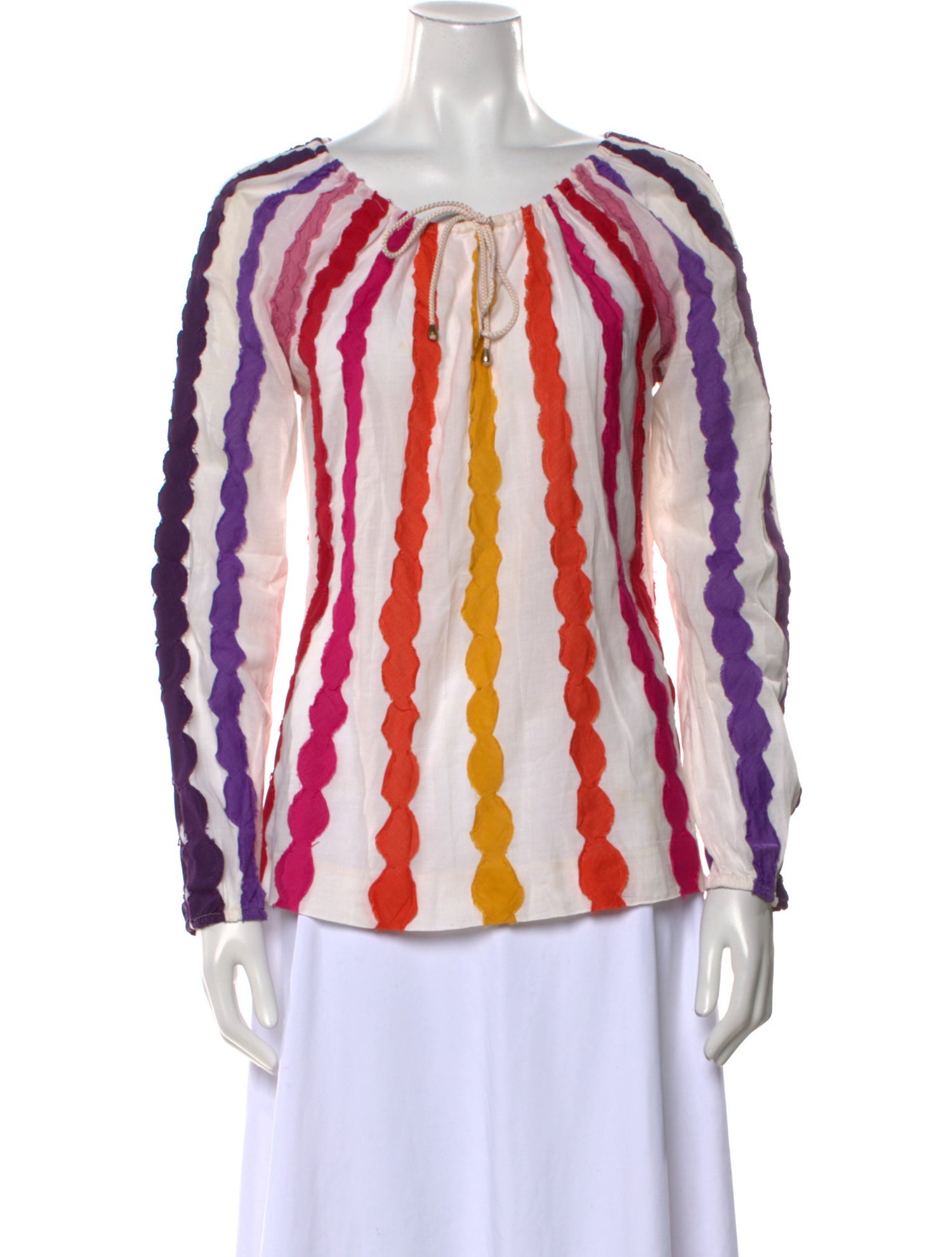 Tory Burch Printed Scoop Neck Blouse