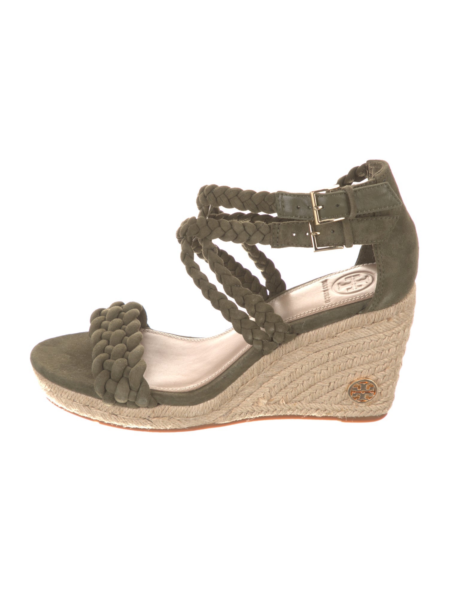 Tory Burch Suede Braided Accents Espadrilles