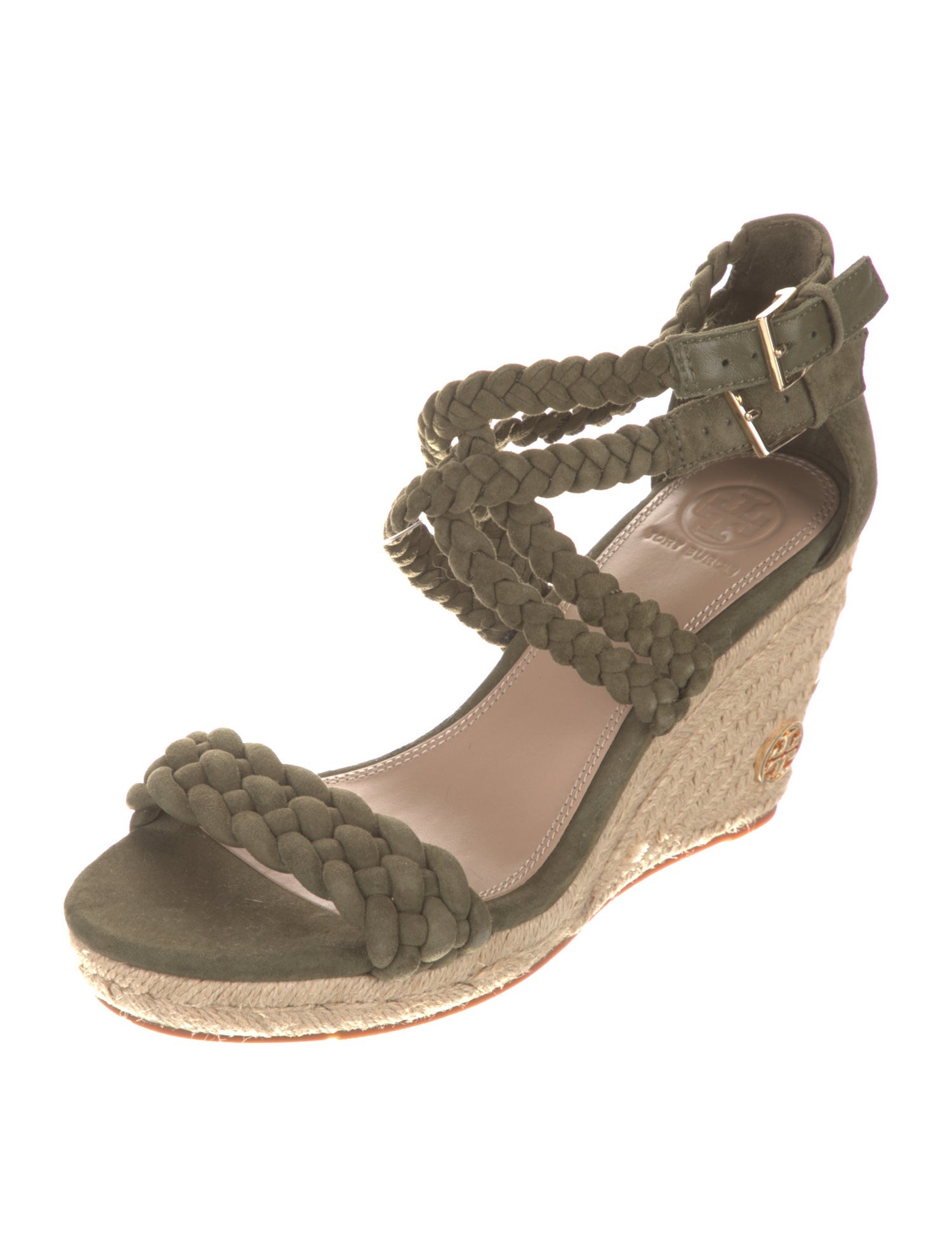 Tory Burch Suede Braided Accents Espadrilles