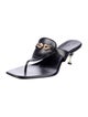 Tory Burch Leather Chain-Link Accents Slides