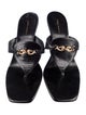 Tory Burch Leather Chain-Link Accents Slides