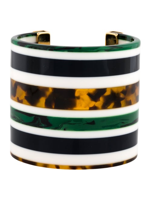Tory Burch Resin Striped Cuff