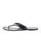 Tory Burch Signature Logo Patent Leather Flip Flops