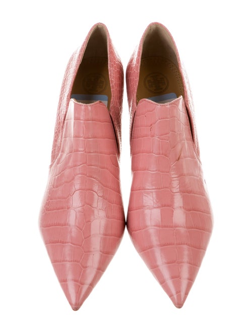 Tory Burch Embossed Leather Animal Print Boots