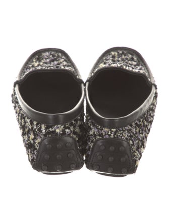 Tory Burch Tweed Tweed Pattern Loafers