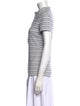 Tory Burch Striped Mock Neck Polo