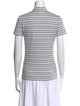 Tory Burch Striped Mock Neck Polo