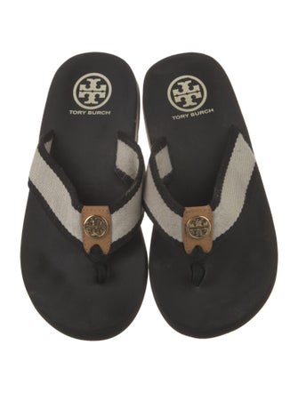 Tory Burch Canvas Flip Flops