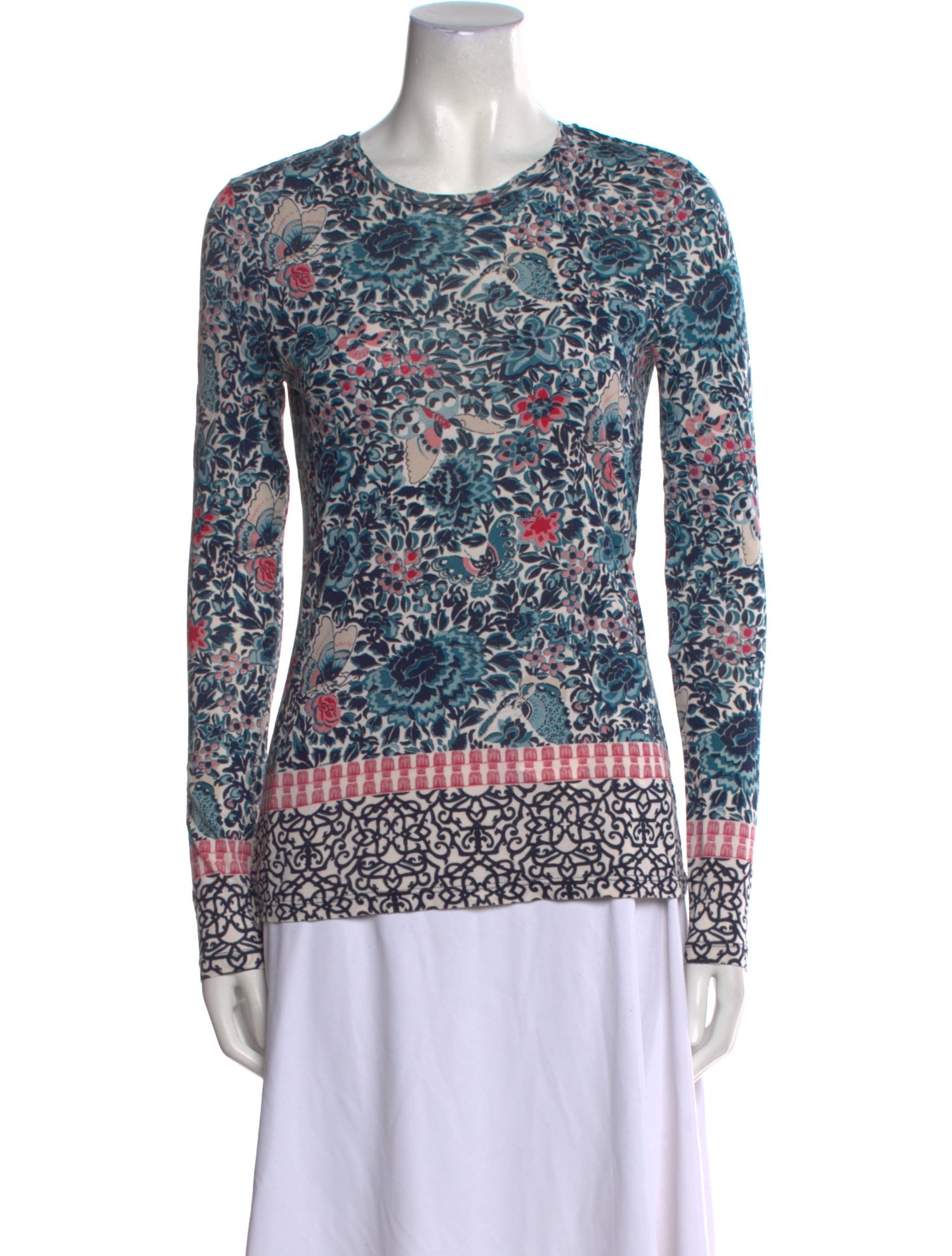 Tory Burch Printed Crew Neck Sweatshirt