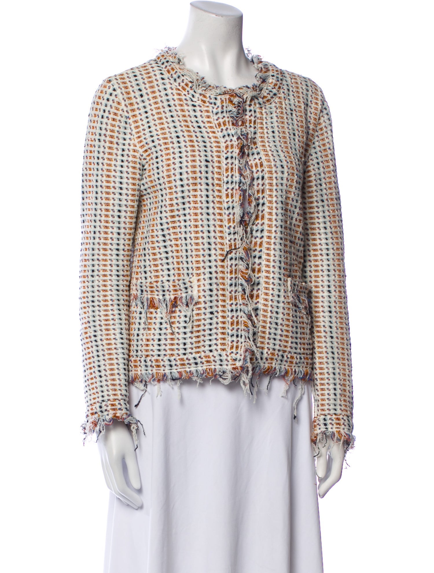 Tory Burch Linen Tweed Pattern Evening Jacket