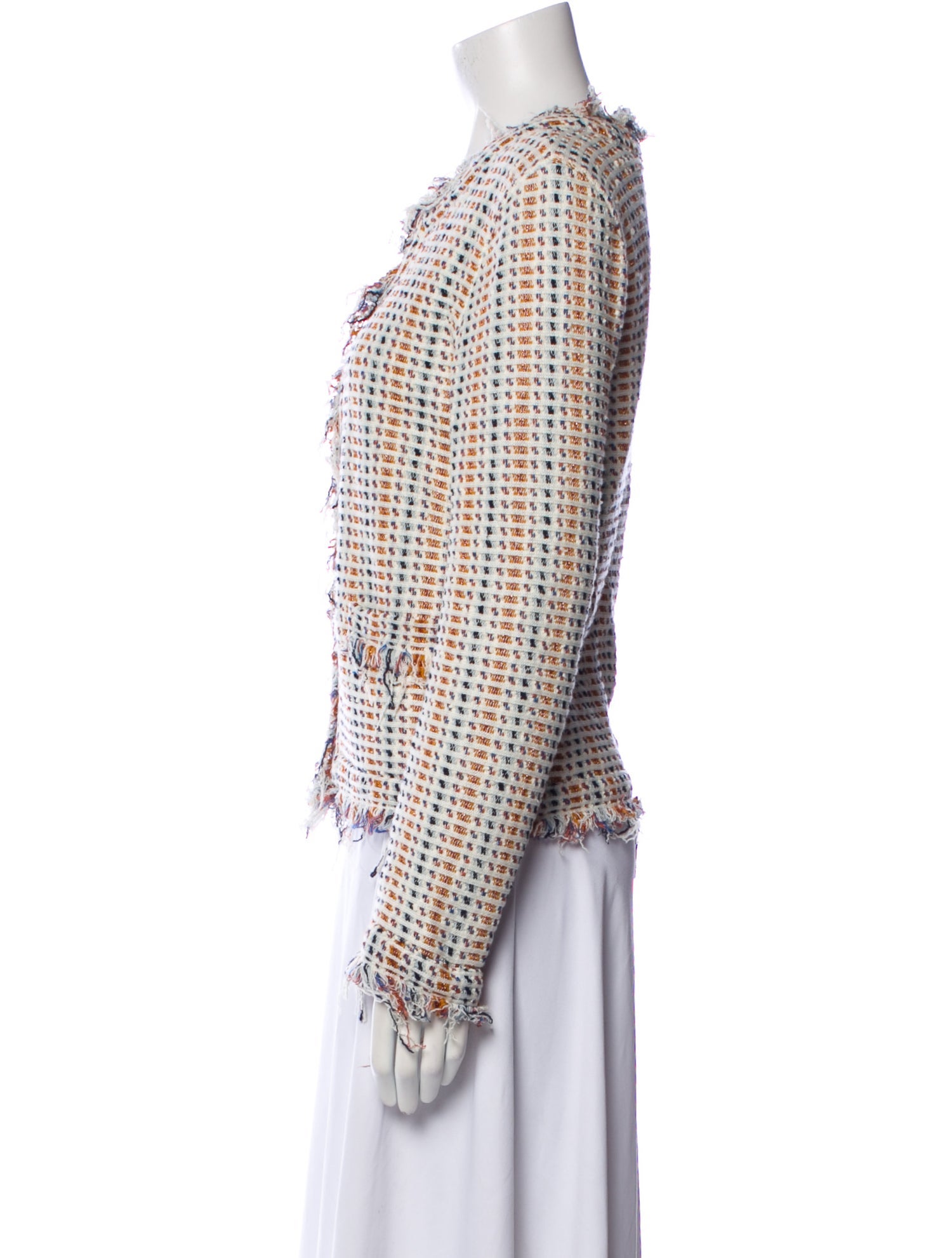 Tory Burch Linen Tweed Pattern Evening Jacket