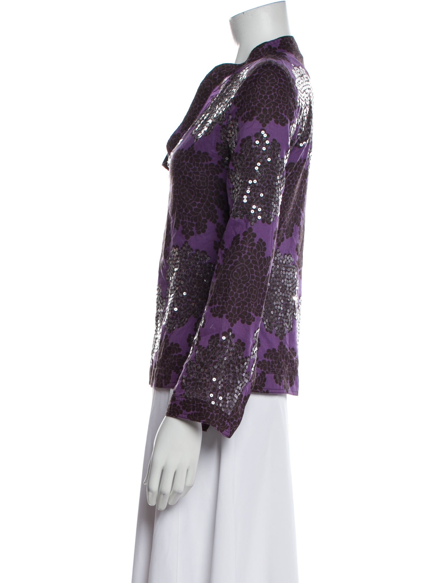 Tory Burch Printed V-Neck Top