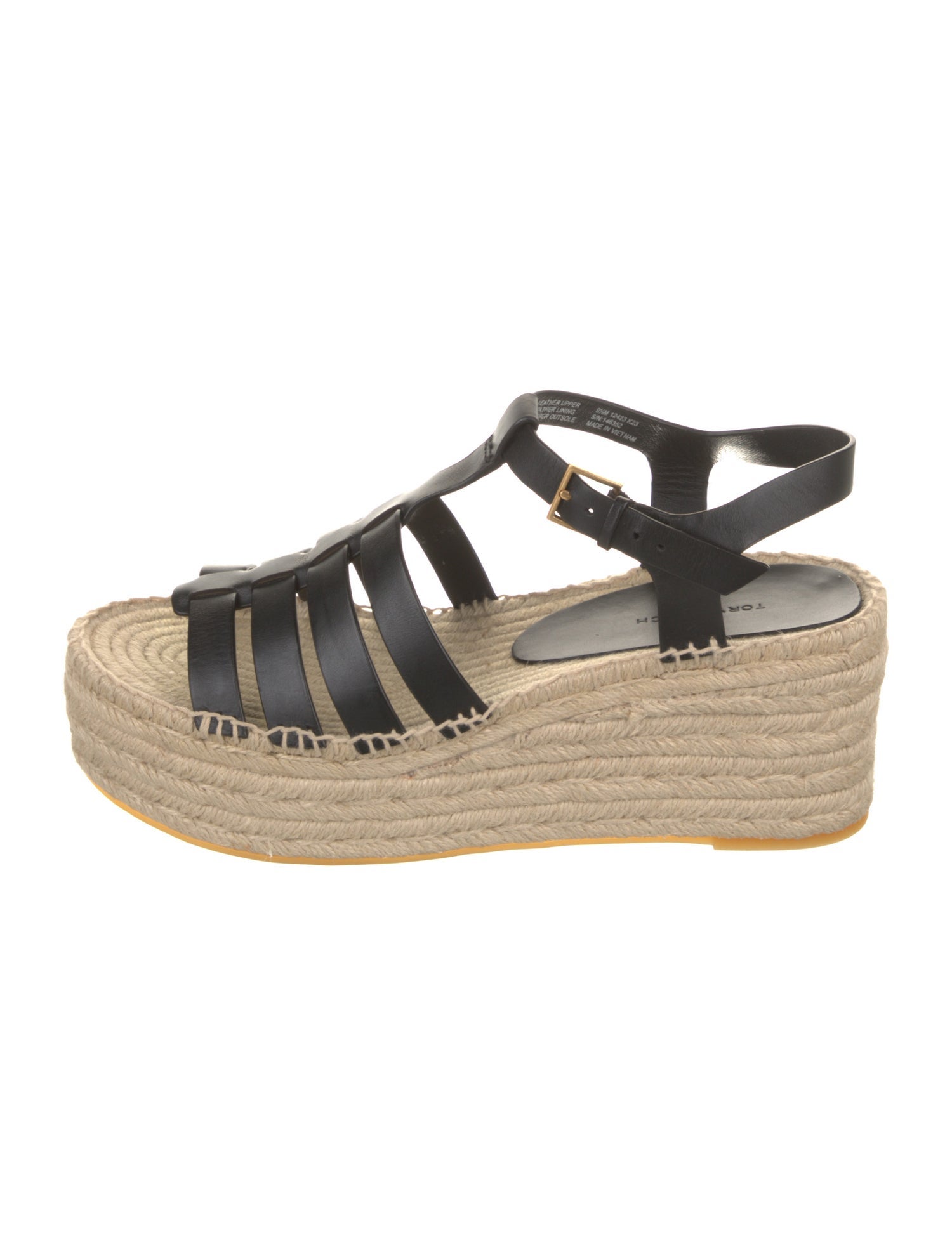 Tory Burch Leather Braided Accents Espadrilles