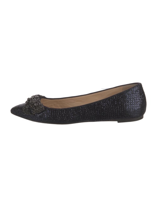 Tory Burch Glitter Crystal Embellishments Ballet Flats
