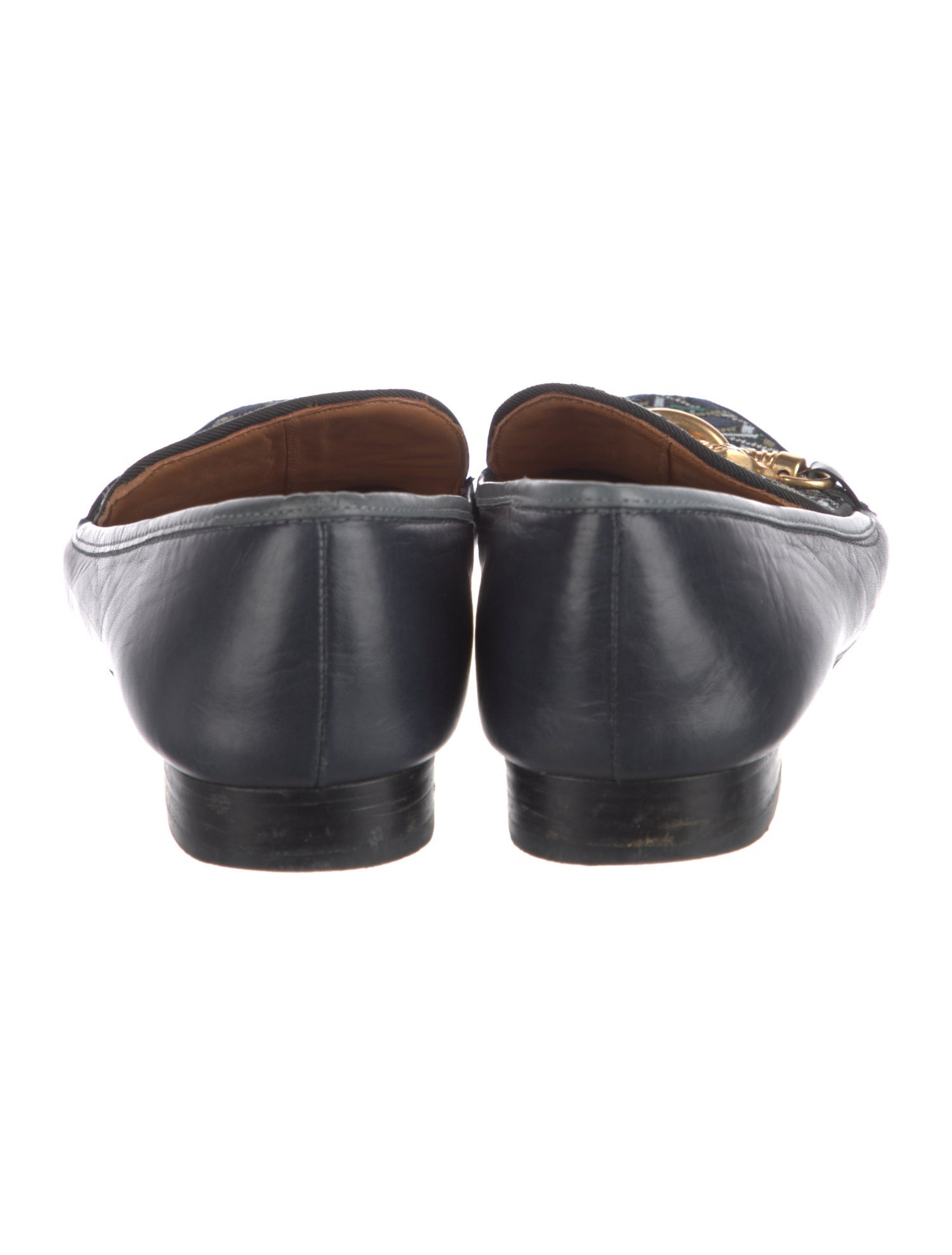 Tory Burch Leather Animal Print Loafers