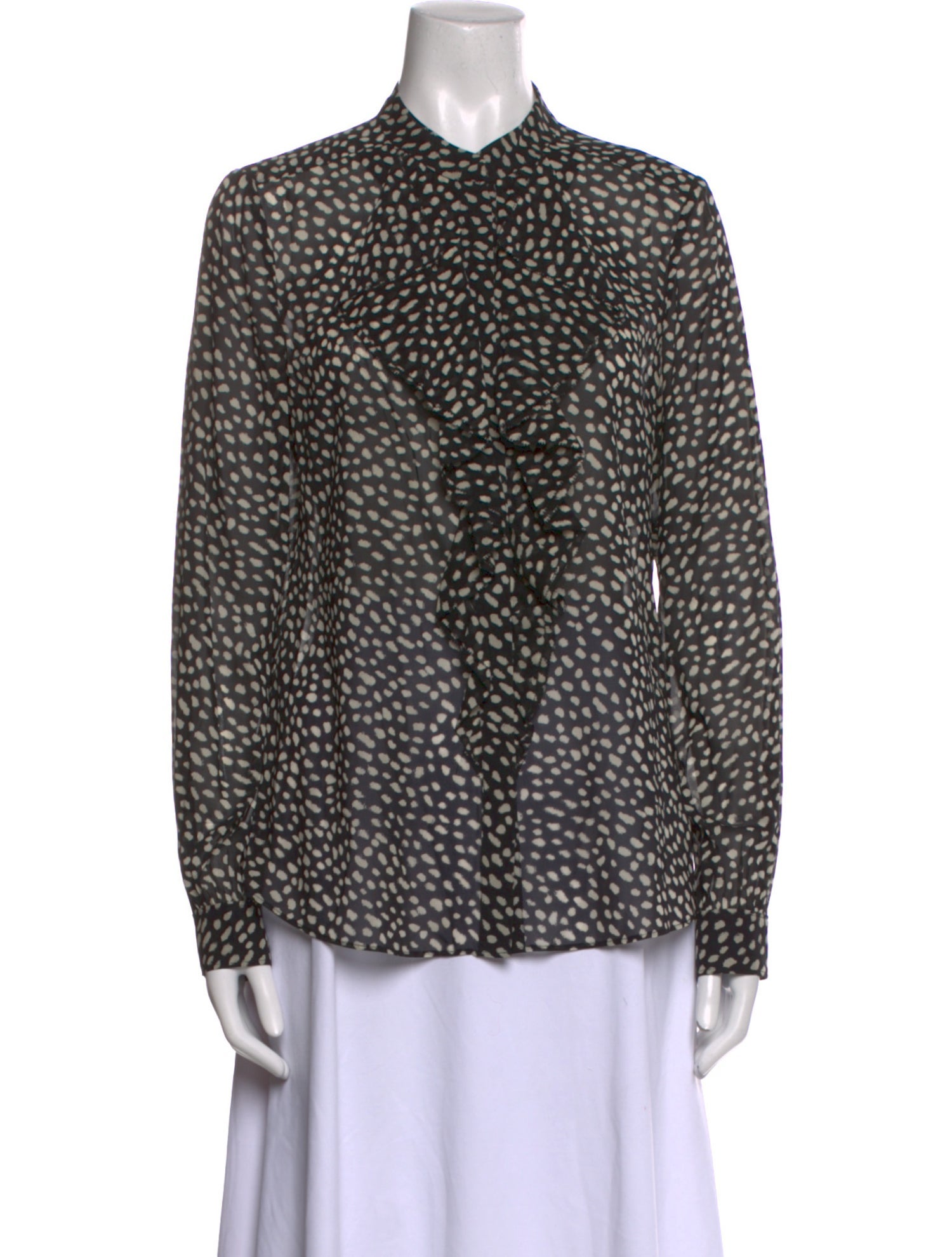 Tory Burch Silk Printed Button-Up Top