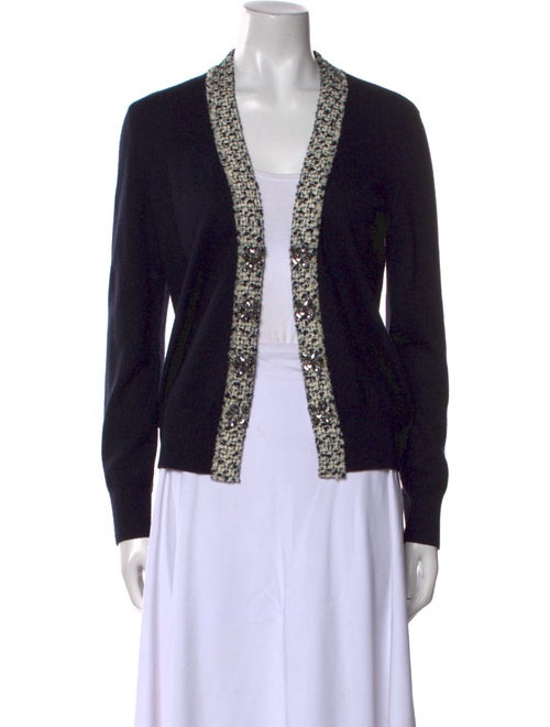 Tory Burch Merino Wool Open Front Sweater