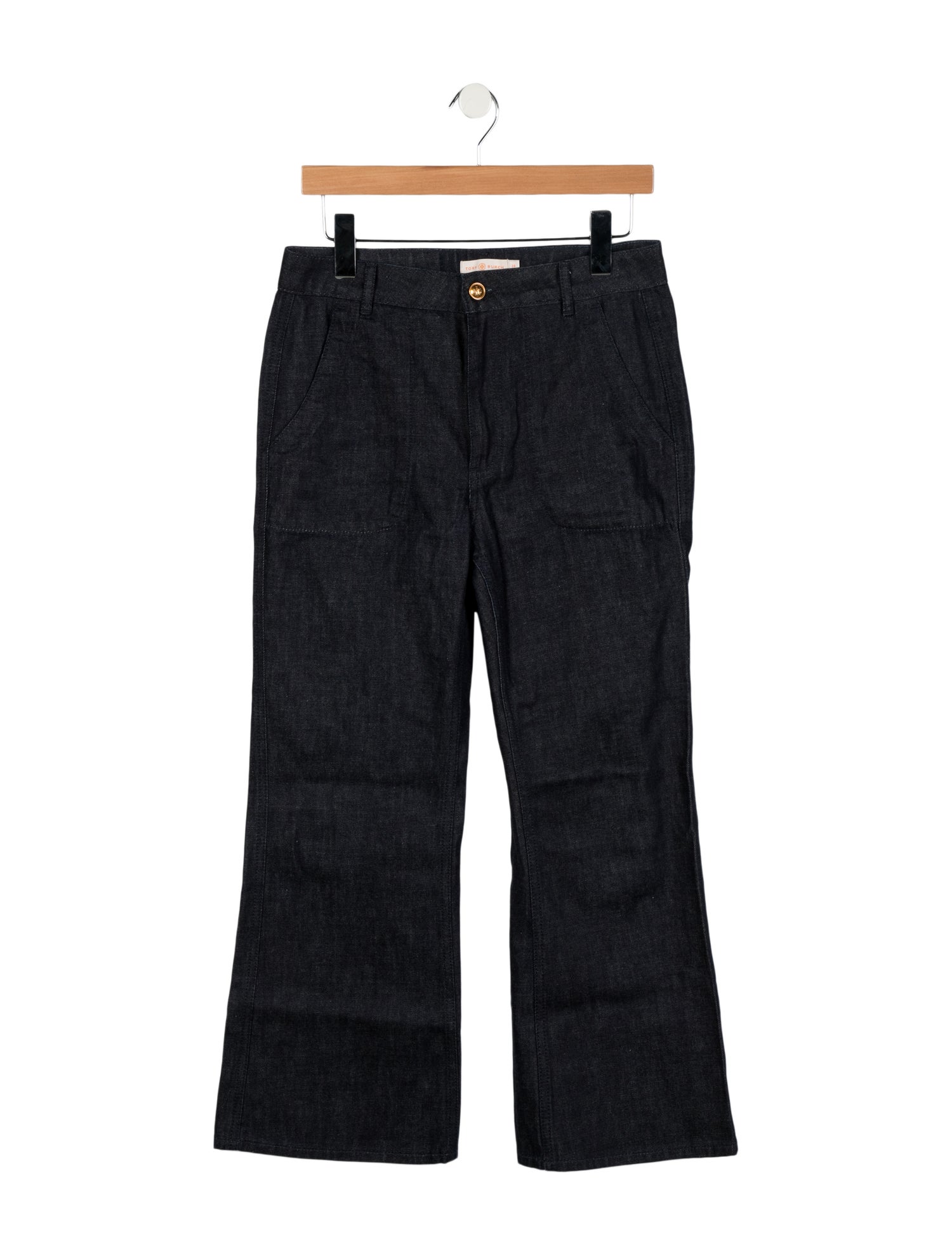 Tory Burch Mid-Rise Wide Leg Jeans
