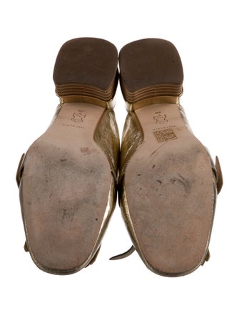 Tory Burch Leather Fringe Trim Accent Mules