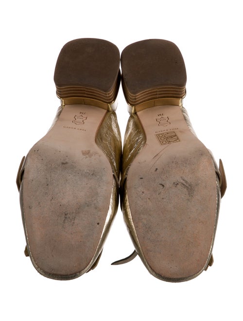 Tory Burch Leather Fringe Trim Accent Mules