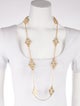 Tory Burch Resin Large Clover Station Necklace