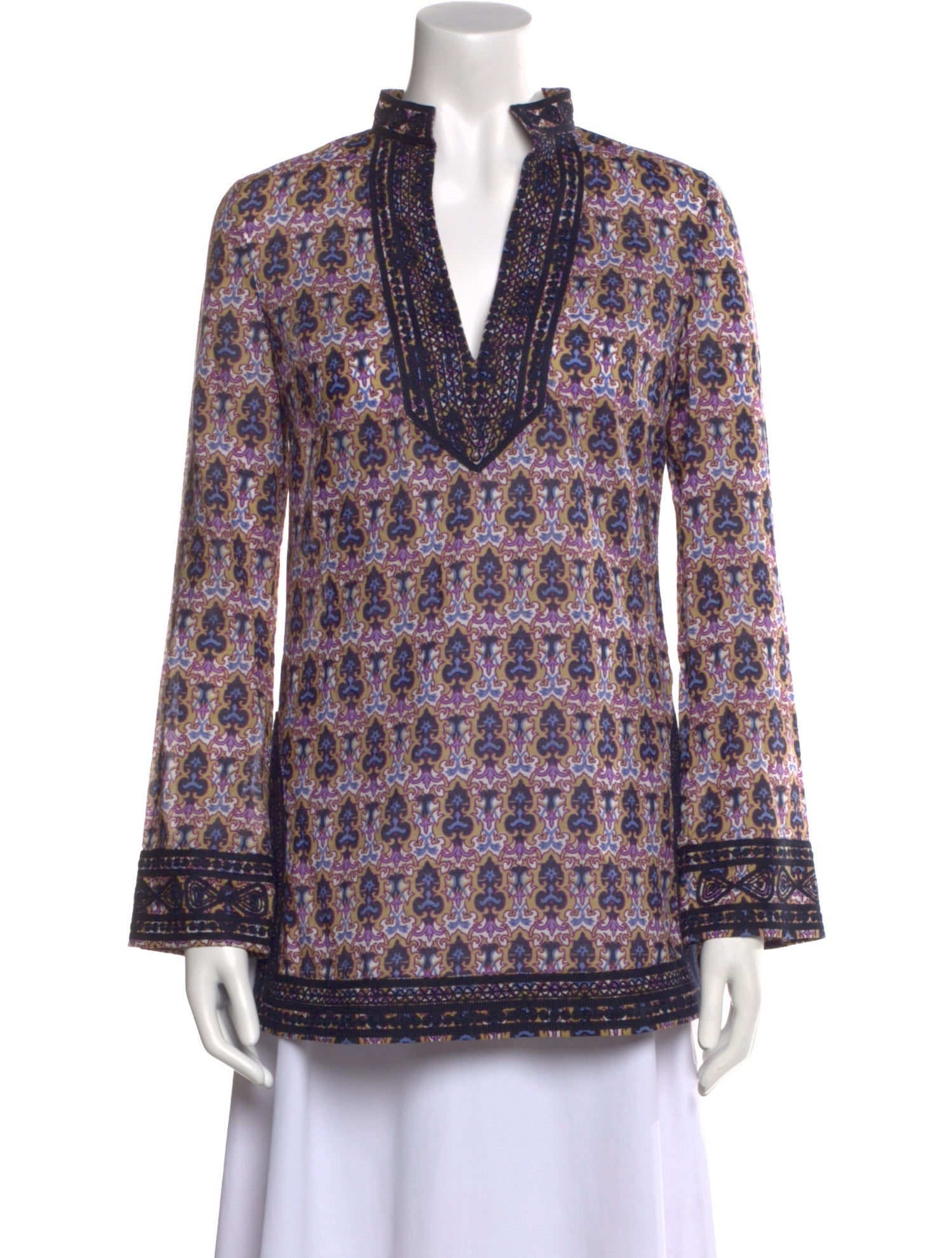 Tory Burch Printed V-Neck Tunic