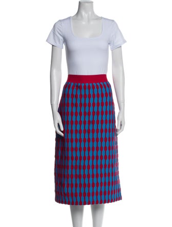 Tory Burch Printed Grosgrain Trim Skirt Set