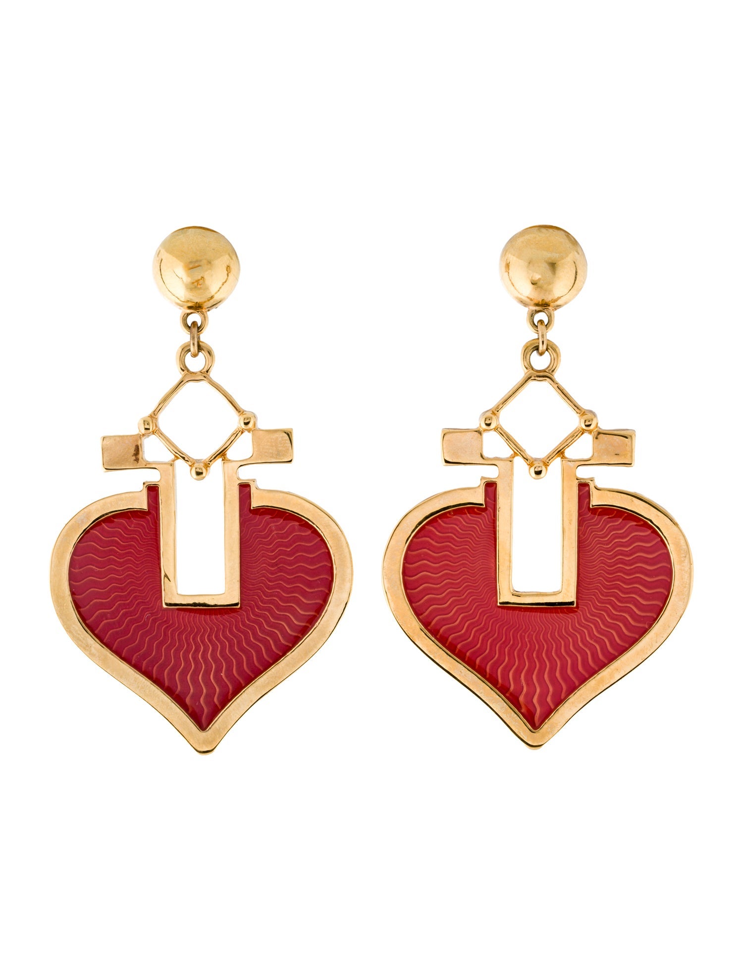 Tory Burch Enamel Lotus Clip-On Earrings