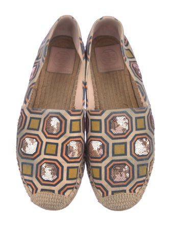 Tory Burch Canvas Printed Espadrilles